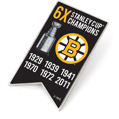 BOSTON BRUINS CHAMPIONSHIP BANNER PIN