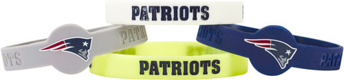 NEW ENGLAND PATRIOTS SILICONE BRACELET (4-PACK)