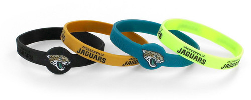 JACKSONVILLE JAGUARS SILICONE BRACELETS (4-PACK)