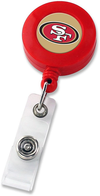 SAN FRANCISCO 49ERS (RED) BADGE REEL (NE)