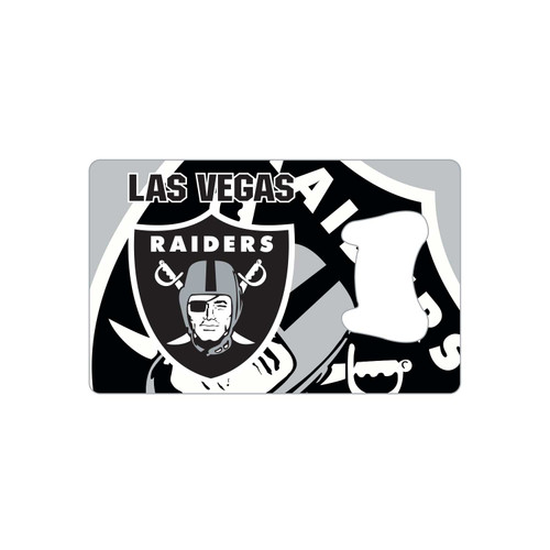 LAS VEGAS RAIDERS "LV" CREDIT CARD BOTTLE OPENER MAGNET