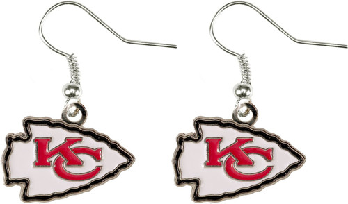 KANSAS CITY CHIEFS LOGO DANGLER EARRINGS