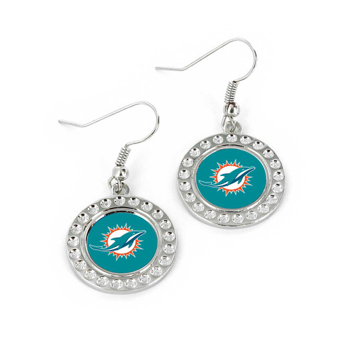 MIAMI DOLPHINS DIMPLE EARRINGS (FJ-1080)