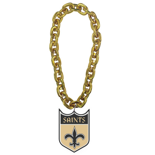 NEW ORLEANS SAINTS (GOLD) "SHIELD" THROWBACK FAN CHAIN