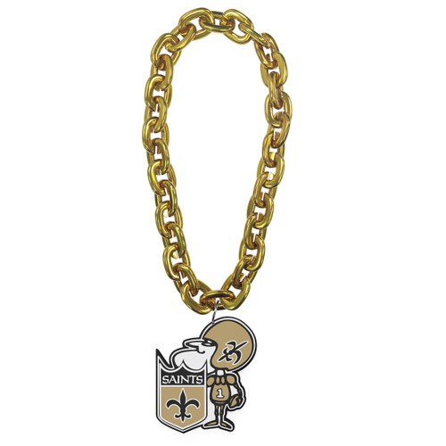 NEW ORLEANS SAINTS (GOLD) "SIR SAINT" THROWBACK FAN CHAIN