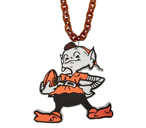 CLEVELAND BROWNS (ORANGE) BROWNIE THROWBACK SUPER FAN CHAIN