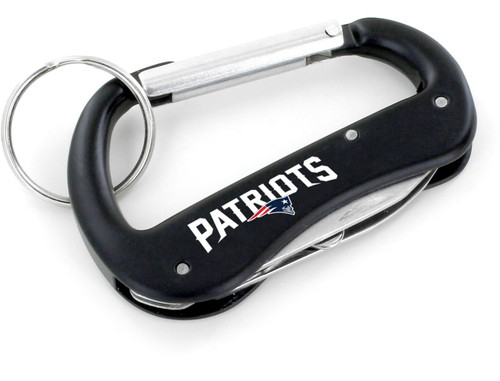 NEW ENGLAND PATRIOTS CARABINER MULTI TOOL KEYCHAIN (SP)