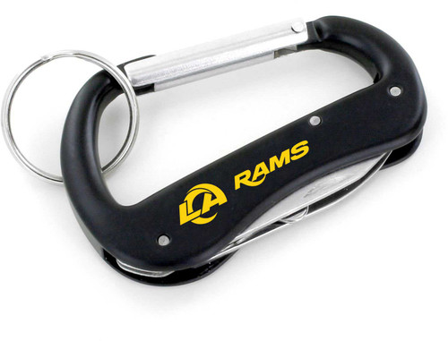 LOS ANGELES RAMS CARABINER MULTI TOOL KEYCHAIN (SP)