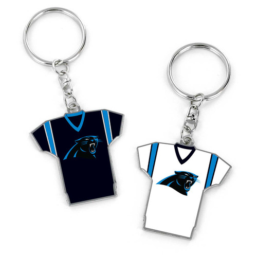 CAROLINA PANTHERS REVERSIBLE HOME/AWAY JERSEY KEYCHAIN