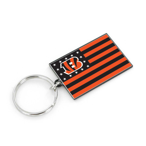 CINCINNATI BENGALS AMERICANA FLAG KEYCHAIN