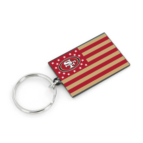 SAN FRANCISCO 49ERS AMERICANA FLAG KEYCHAIN