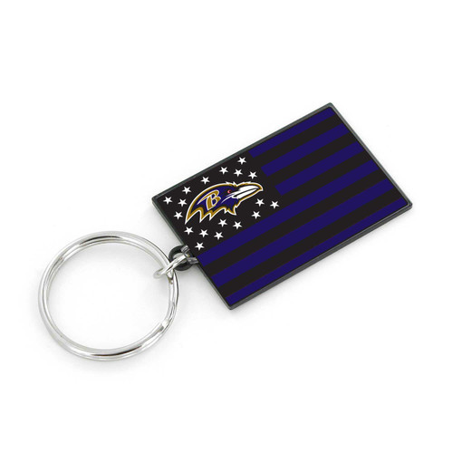 BALTIMORE RAVENS AMERICANA FLAG KEYCHAIN