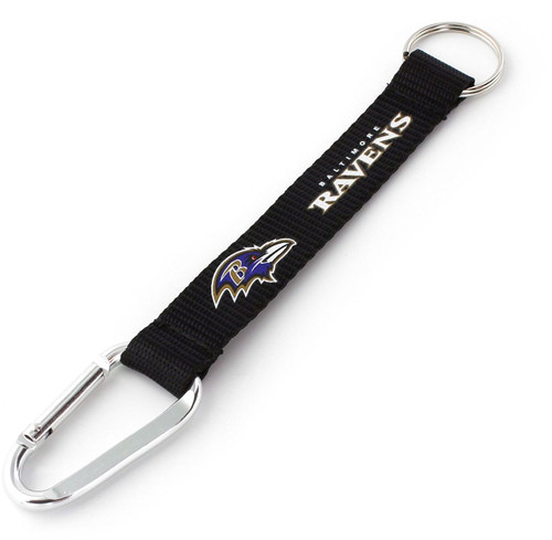 BALTIMORE RAVENS (BLACK) CARABINER KEYCHAIN