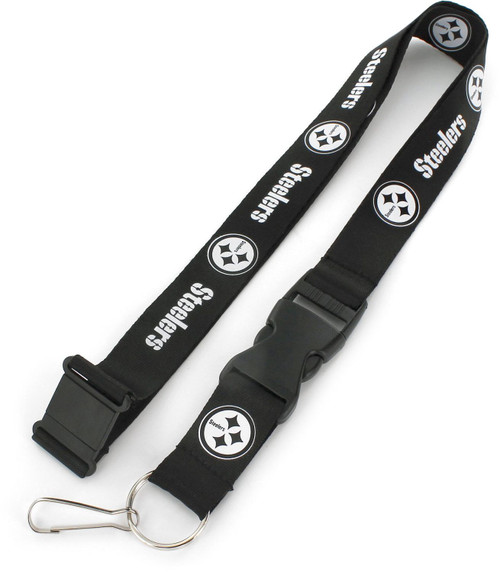 PITTSBURGH STEELERS (BLACK & WHITE) TEAM LANYARD