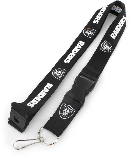 LAS VEGAS RAIDERS (BLACK & WHITE) TEAM LANYARD