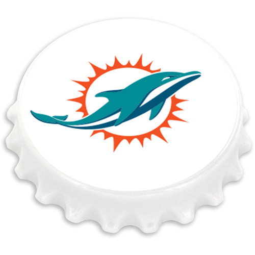MIAMI DOLPHINS BOTTLE CAP BOTTLE OPENER MAGNET (OC)