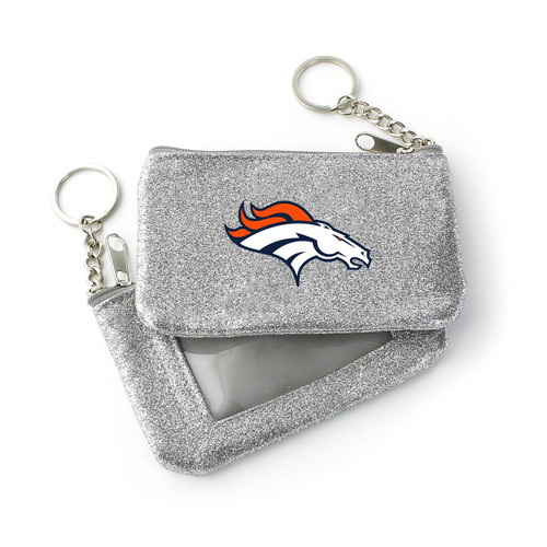 DENVER BRONCOS (SILVER) SPARKLE COIN PURSE