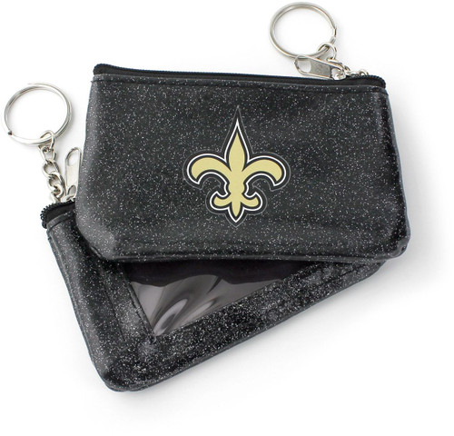 NEW ORLEANS SAINTS (BLACK) SPARKLE COIN PURSE (OC)