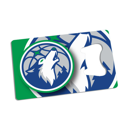 MINNESOTA TIMBERWOLVES CREDIT CARD BOTTLE OPENER MAGNET