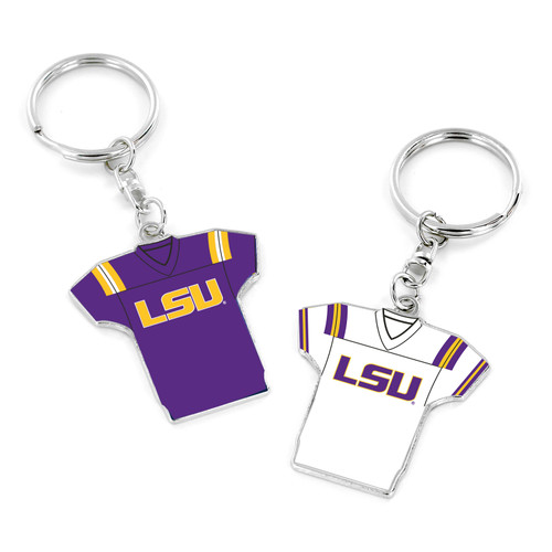 LSU REVERSIBLE HOME/AWAY JERSEY KEYCHAIN