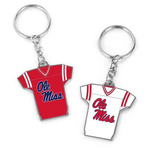 OLE MISS REVERSIBLE HOME/AWAY JERSEY KEYCHAIN
