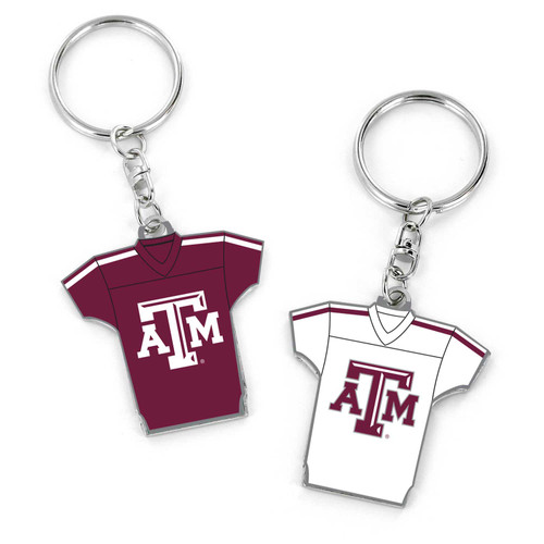 TEXAS A&M REVERSIBLE HOME/AWAY JERSEY KEYCHAIN