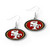 SAN FRANCISCO 49ERS GLITTER DAZZLE EARRINGS