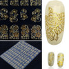 Gold or Silver Metal Flower Lace 3D Nail Sticker