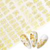 Gold or Silver Metal Flower Lace 3D Nail Sticker