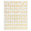 Gold or Silver Metal Flower Lace 3D Nail Sticker