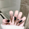 Fake Nails - Black Rose