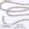 Gold and Silver Pearl Chain for nail art