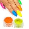 Set of 6 Neon Pigment Nail Powders