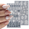 5D Flowers Lace Nail Stickers