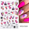 3D Blooming Marble Nail Stickers