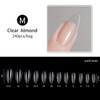 Coffin False Nail Tips Clear Full Cover