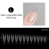 Coffin False Nail Tips Clear Full Cover