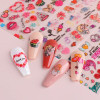 Set of Valentine Nail Foil Stickers (10 Sheets)