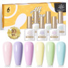 Pastel 6 colors gel polish set 10ml