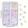 3D Flower Nail Art Pearl Charms