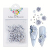 30pcs/bag Gradient Blue Rose Flower 3D Nails Charms 30pcs/bag Gradient Blue Rose Flower 3D Nails Charms
