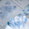 30pcs/bag Gradient Blue Rose Flower 3D Nails Charms 30pcs/bag Gradient Blue Rose Flower 3D Nails Charms