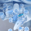 30pcs/bag Gradient Blue Rose Flower 3D Nails Charms 30pcs/bag Gradient Blue Rose Flower 3D Nails Charms