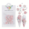 30pcs Elegant Gradient Blue Rose 3D Nail Charms