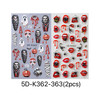 2pcs Gothic Halloween Nail Stickers