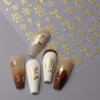 3pcs Christmas Nail Art Stickers - Golden, Silvery & Rose Golden Snowflakes