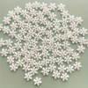 50pcs White Snowflake Acrylic Charms