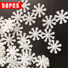 50pcs White Snowflake Acrylic Charms