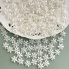 50pcs White Snowflake Acrylic Charms