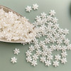 50pcs White Snowflake Acrylic Charms